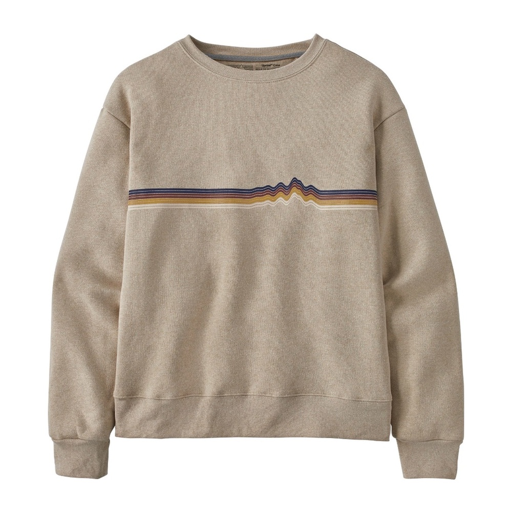 Women's Ridge Rise Stripe Uprisal Crew Sweatshirt Oar Tan - M